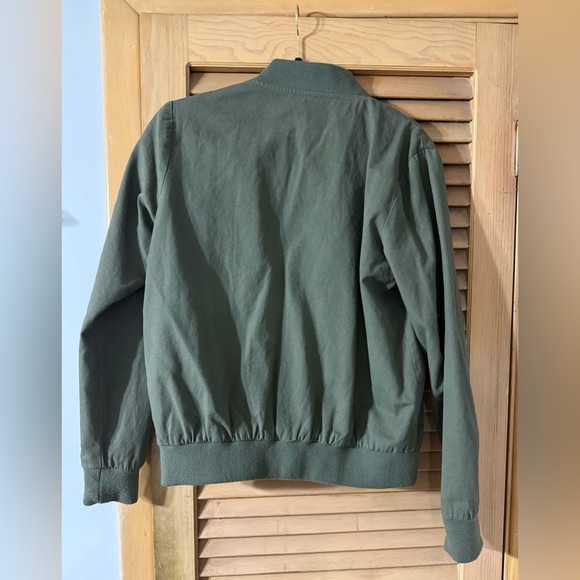 Brandy Melville Army Green Zip Up Bomber Jacket OS - Picture 2 of 4